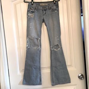 Hollister ripped blue jeans